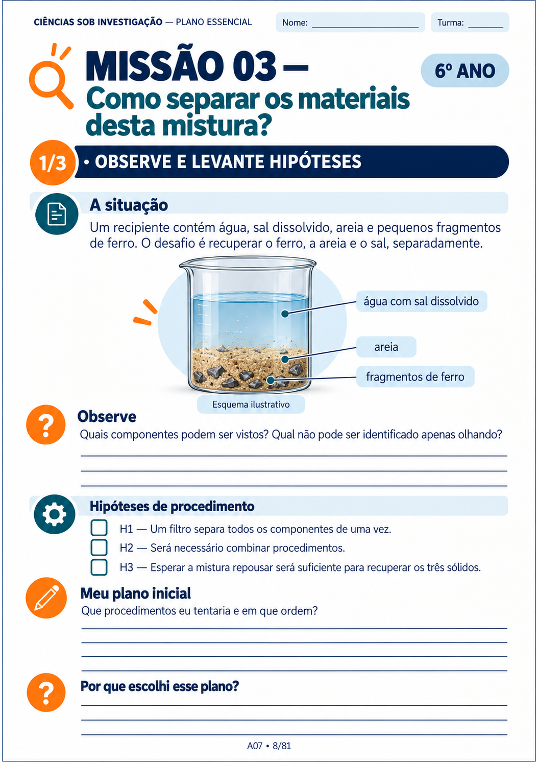 Observe e levante hipóteses