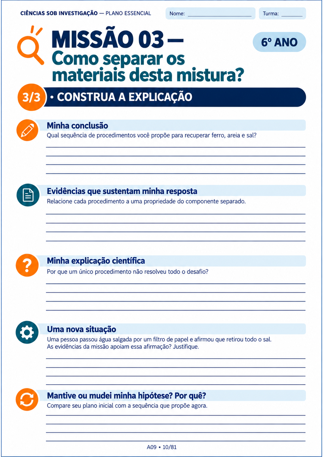 Construa a explicação