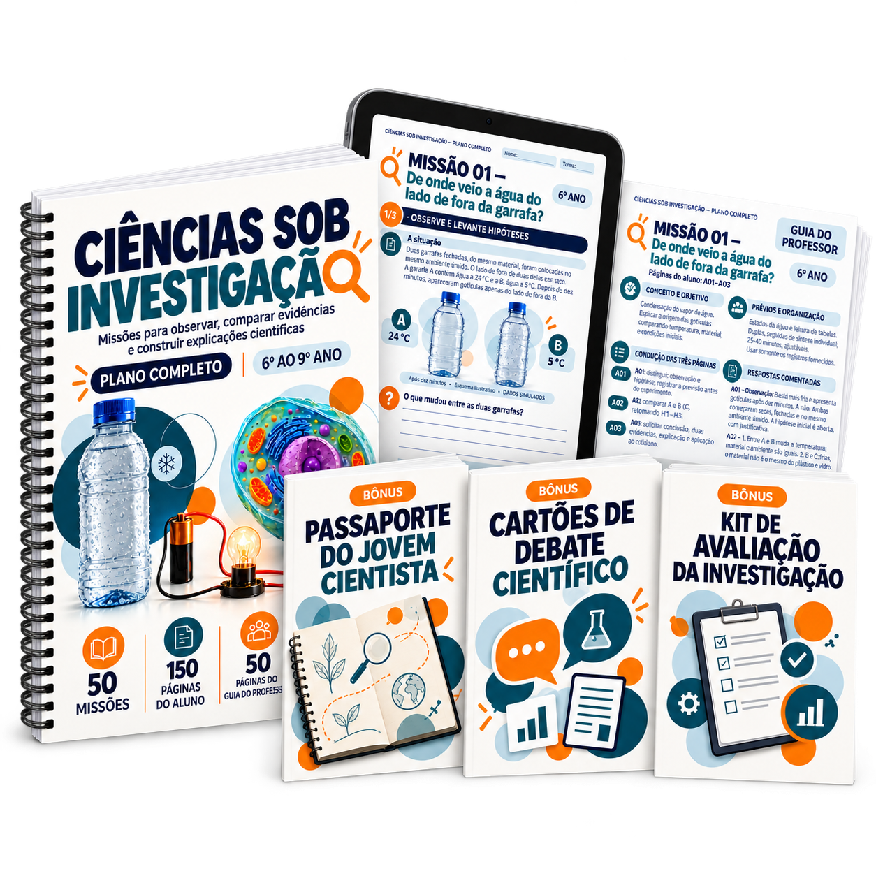 Mockup Completo Ciências sob Investigação com Bônus